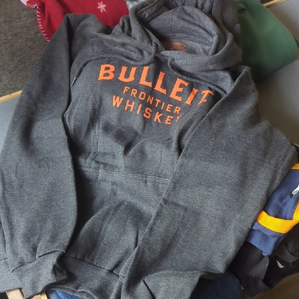 Bulleit Bourbon Gray Hoodie New!